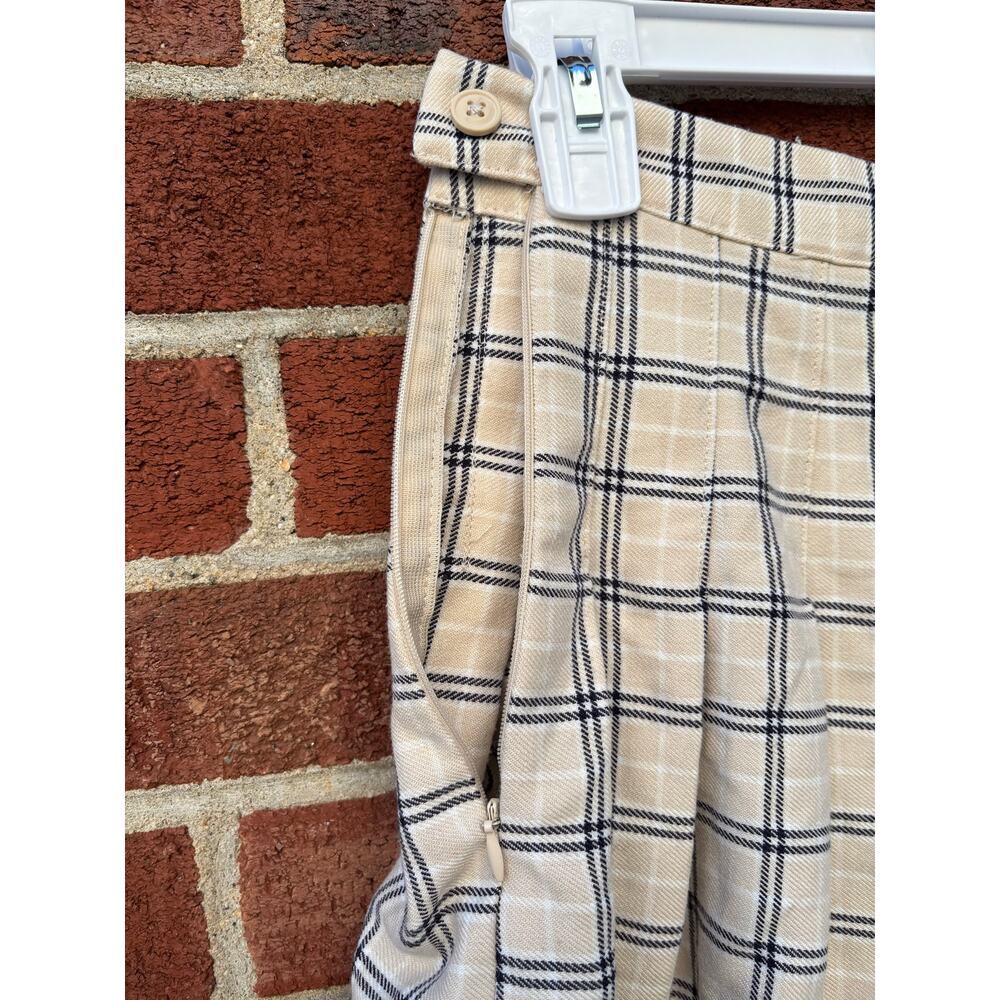 Aeropostale Plaid Tennis Skater Skirt XS Beige Black Preppy Y2K Mini - Picture 7 of 9